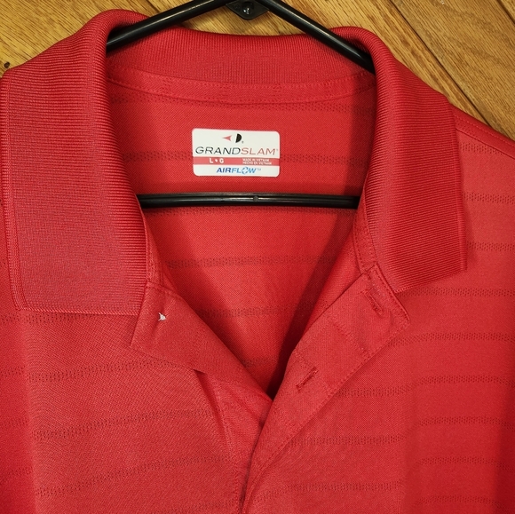 Grandslam Airflow large red golf polo shirt - Picture 2 of 11